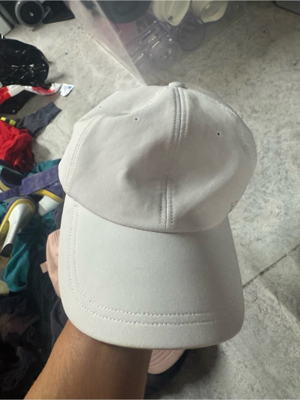 Lululemon White Baseball Cap